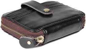 Чорна невелика візитниця з натуральної шкіри Vintage 2414603