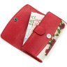Червоно-бежевий гаманець з натуральної шкіри морського ската з малюнком STINGRAY LEATHER (024-18156) - 3