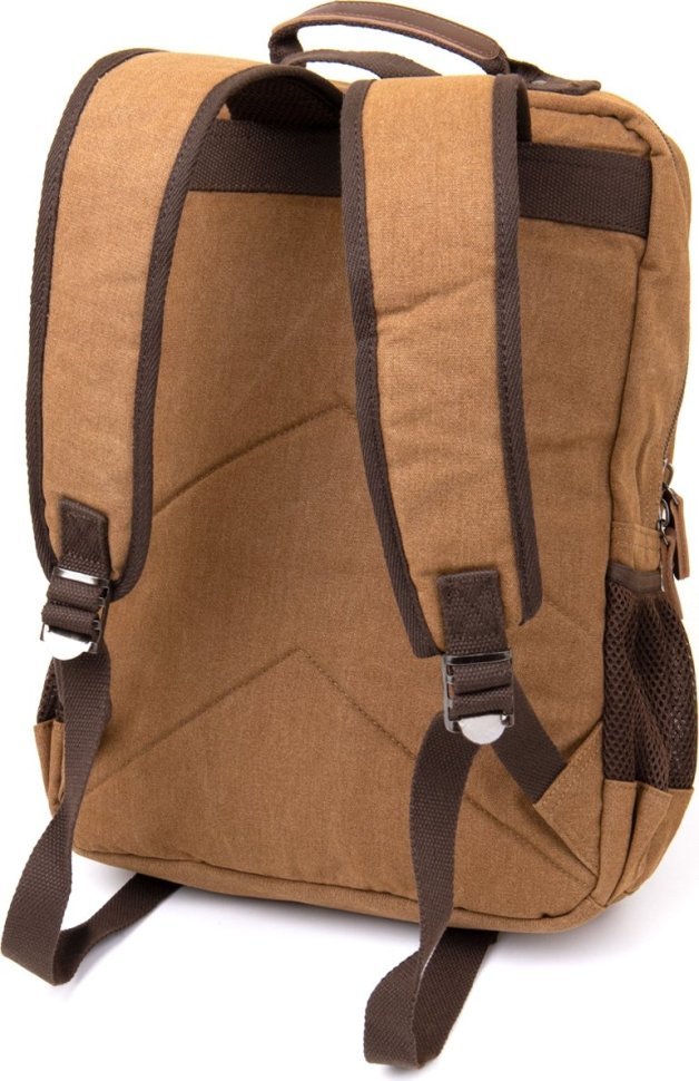Коричневый рюкзак из текстиля с отделом под ноутбук Vintage (20619)