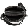 Мужская сумка-планшет из черной натуральной кожи флотар с плечевым ремешком Tiding Bag 77523 - 2