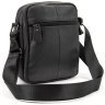 Мужская сумка-планшет из черной натуральной кожи флотар с плечевым ремешком Tiding Bag 77523 - 5
