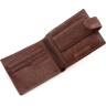 Чоловічий гаманець коричневого кольору на кнопці ST Leather (16550) - 4