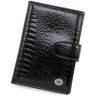 Обложка из лаковой кожи для паспорта и отделений для карточек ST Leather 97723 Черный modnotak фото - 1
