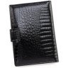 Обложка из лаковой кожи для паспорта и отделений для карточек ST Leather 97723 Черный modnotak фото - 3