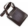 Кожаная сумка-планшет коричневого цвета на молнии KARYA (12409) - 2