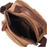 Средняя мужская сумка-барсетка из текстиля в коричневом цвете Vintage 2422236 - 4