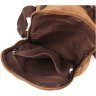 Средняя мужская сумка-барсетка из текстиля в коричневом цвете Vintage 2422236 - 5