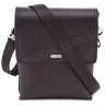 Кожаная мужская сумка черного цвета KARYA (0785-45) - 4