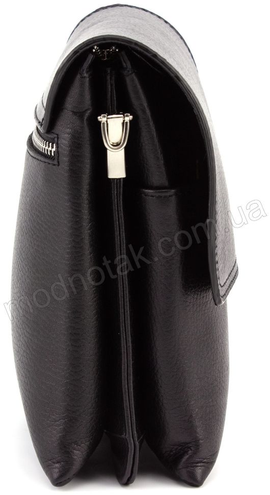 Шкіряна чоловіча сумка чорного кольору KARYA (0785-45)