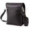 Кожаная мужская сумка черного цвета KARYA (0785-45) - 2