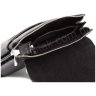 Кожаная мужская сумка черного цвета KARYA (0785-45) - 9