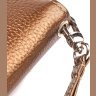Коричневий блискучий жіночий гаманець із натуральної шкіри флотар на блискавці CANPELLINI (2421614) - 3