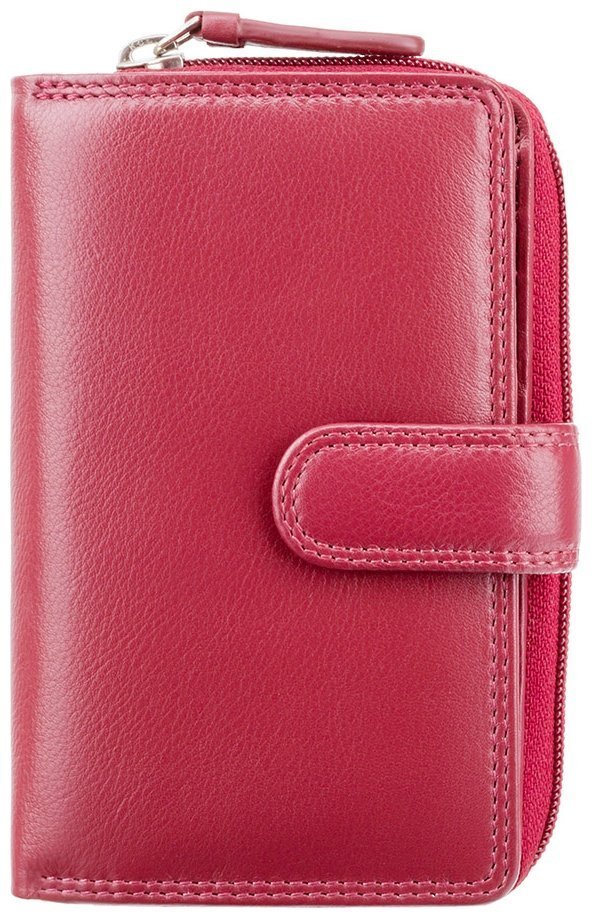 Червоний жіночий гаманець із натуральної шкіри високої якості з монетницею Visconti 68823