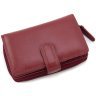 Червоний жіночий гаманець із натуральної шкіри високої якості з монетницею Visconti 68823 - 3