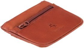 Кожаная ключница коричневого цвета с молниевой застежкой Visconti 68923