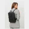 Чорний жіночий класичний рюкзак із натуральної шкіри флотар BlankNote Cooper 78923 - 7