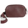 Жіноча шкіряна сумка-кроссбоді маленького розміру у бордовому кольорі BlankNote Holly 79023 - 1