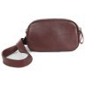 Жіноча шкіряна сумка-кроссбоді маленького розміру у бордовому кольорі BlankNote Holly 79023 - 2