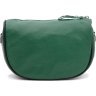 Женская кожаная сумка зеленого цвета с текстильным плечевым ремнем Borsa Leather (59123) - 1