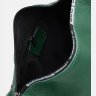 Женская кожаная сумка зеленого цвета с текстильным плечевым ремнем Borsa Leather (59123) - 5