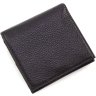 Чорний гаманець з натуральної шкіри на кнопці Tony Bellucci (12435) - 4