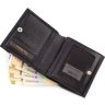 Чорний гаманець з натуральної шкіри на кнопці Tony Bellucci (12435) - 5