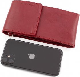Червона жіноча сумка-гаманець з натуральної шкіри Grande Pelle (15469) - 2