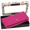 Жіночий шкіряний гаманець яскравого рожевого кольору на блискавці Ashwood 69623 - 9