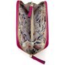 Женский кожаный кошелек яркого розового цвета на молнии Ashwood 69623 - 2