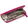 Женский кожаный кошелек яркого розового цвета на молнии Ashwood 69623 - 7