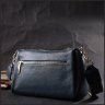 Женская горизонтальная сумка через плече из натуральной кожи синего цвета Vintage 2422287 - 8