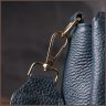 Женская горизонтальная сумка через плече из натуральной кожи синего цвета Vintage 2422287 - 9