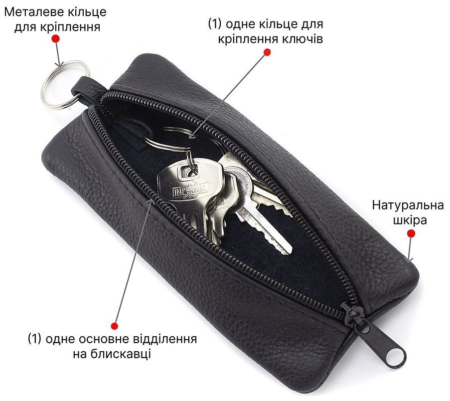 Недорогая черная ключница большого размера из натуральной кожи ST Leather 70824 фото №4 Недорогая черная ключница большого размера из натуральной кожи ST Leather 70824 modnotak фото №4