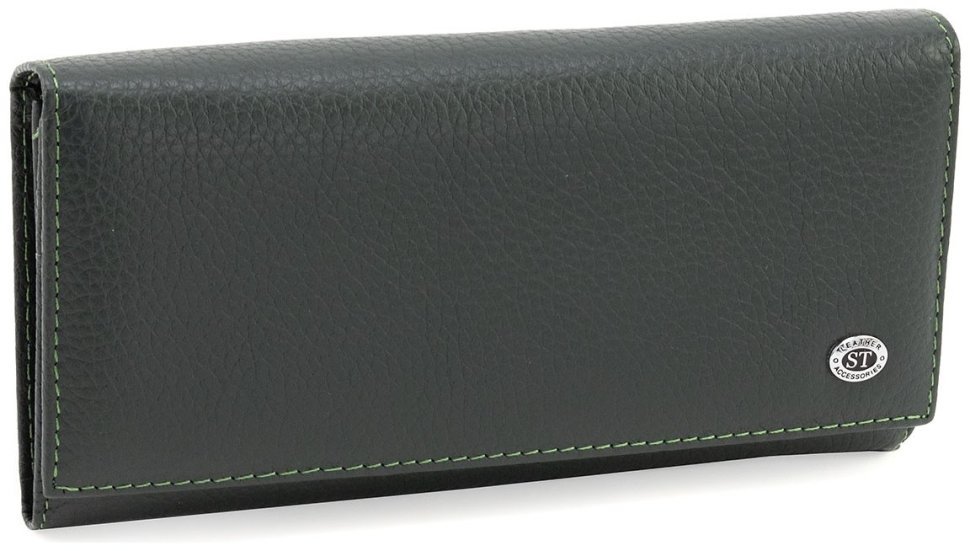 Кожаный женский кошелек зеленого цвета с магнитной застежкой ST Leather 90824 фото №1 Кожаный женский кошелек зеленого цвета с магнитной застежкой ST Leather 90824 modnotak фото №1