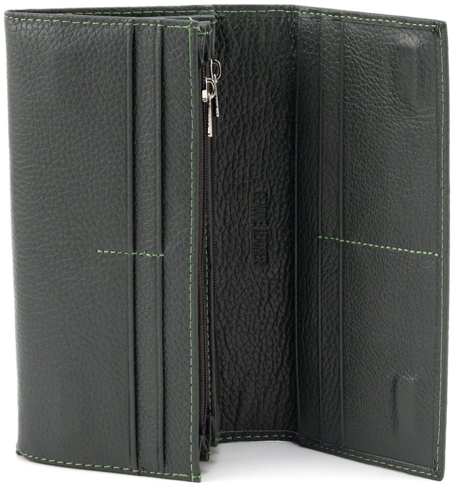 Кожаный женский кошелек зеленого цвета с магнитной застежкой ST Leather 90824 фото №2 Кожаный женский кошелек зеленого цвета с магнитной застежкой ST Leather 90824 modnotak фото №2
