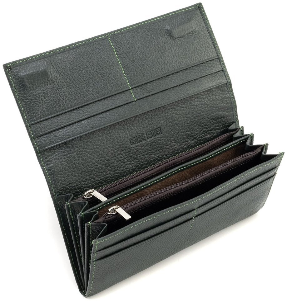 Кожаный женский кошелек зеленого цвета с магнитной застежкой ST Leather 90824 фото №6 Кожаный женский кошелек зеленого цвета с магнитной застежкой ST Leather 90824 modnotak фото №6