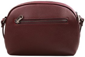 Компактная женская сумка из качественной кожи бордового цвета Desisan 81424