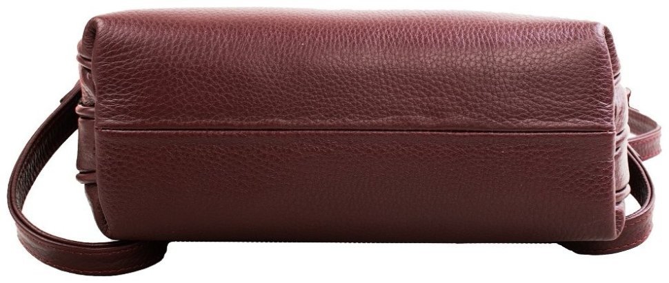 Компактная женская сумка из качественной кожи бордового цвета Desisan 81424 modnotak фото №4