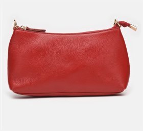 Женская красная сумка из натуральной кожи среднего размера Keizer (15696)