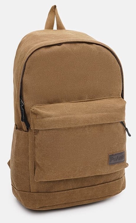 Коричневий чоловічий рюкзак із текстилю на одну блискавку Monsen 71624