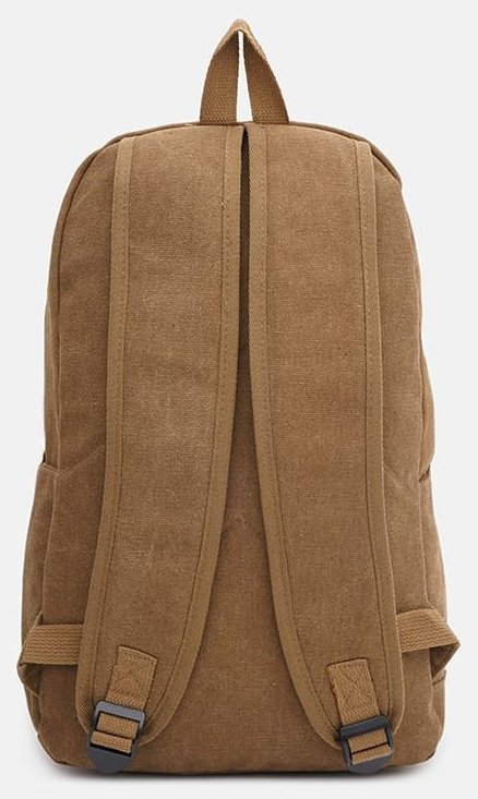 Коричневый мужской рюкзак из текстиля на одну молнию Monsen 71624