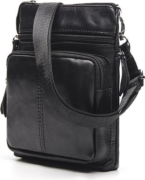 Шкіряна чоловіча маленька сумка через плече VINTAGE STYLE (14607) modnotak фото №2