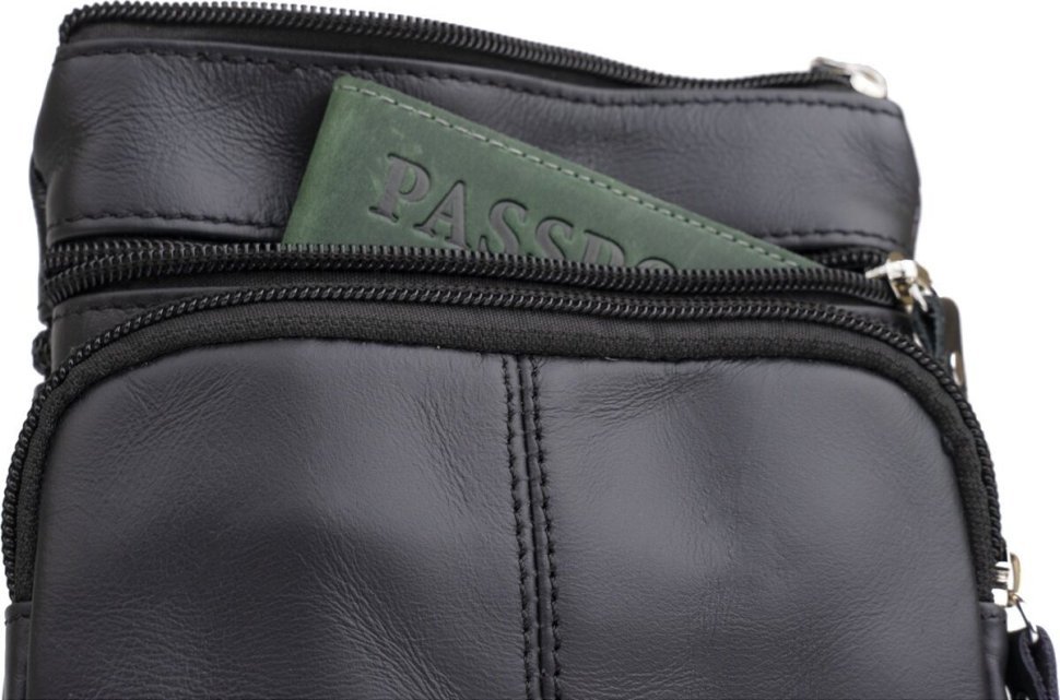 Шкіряна чоловіча маленька сумка через плече VINTAGE STYLE (14607) modnotak фото №9