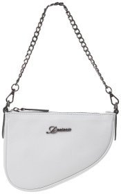 Женская сумка необычной формы из натуральной кожи Desisan 81824 белого цвета