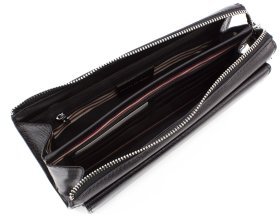 Мужская черная барсетка из натуральной кожи Marco Coverna (10474)