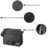 Чорна сумка-месенджер з текстилю з плечовим ременем Vintage (20088) - 7