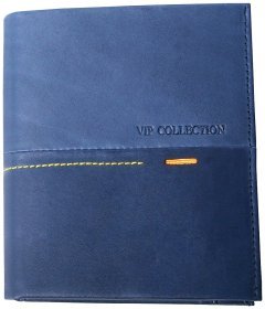 Шкіряний чоловічий гаманець Beverly Hills синього кольору Vip Collection 102524