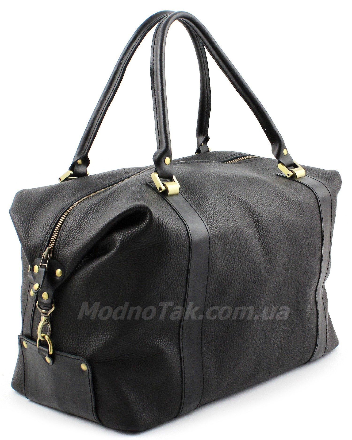 Дорожня сумка зручних розмірів з італійської шкіри Travel Leather Bag (11001)