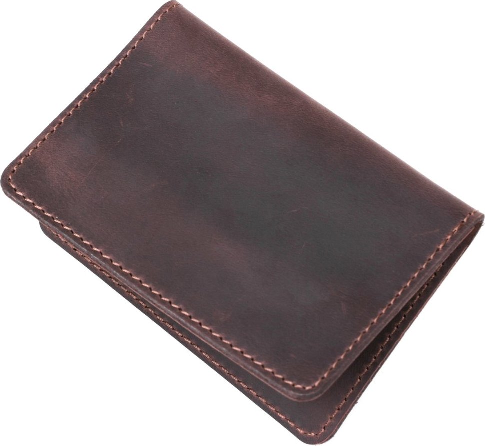 Кожаная коричневая обложка для водительских прав Shvigel (2413925)