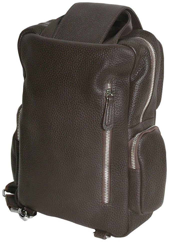 Мужской рюкзак из кожи флотар Vip Collection 102624 (коричневый) modnotak фото №3